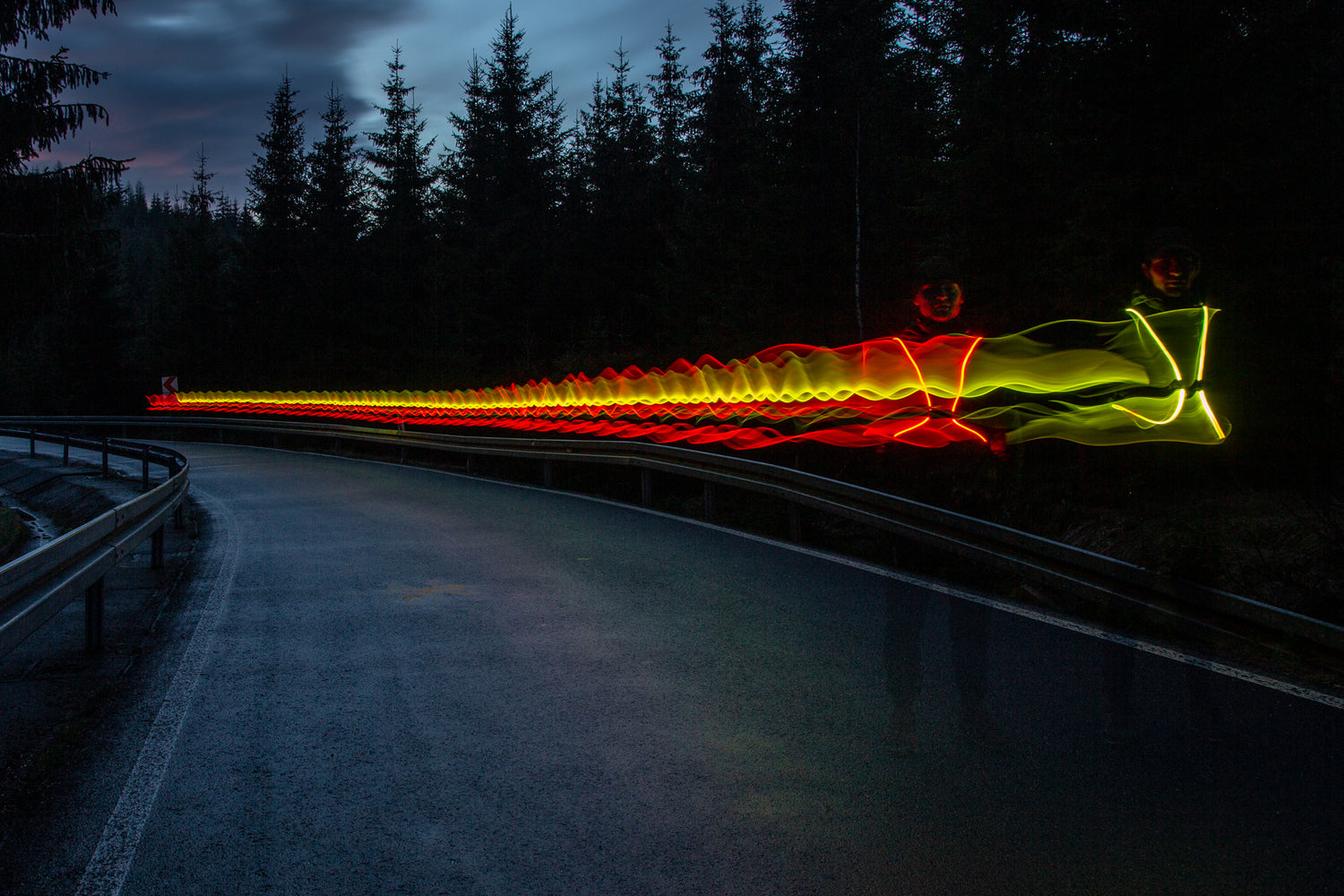 Two runners with equiray