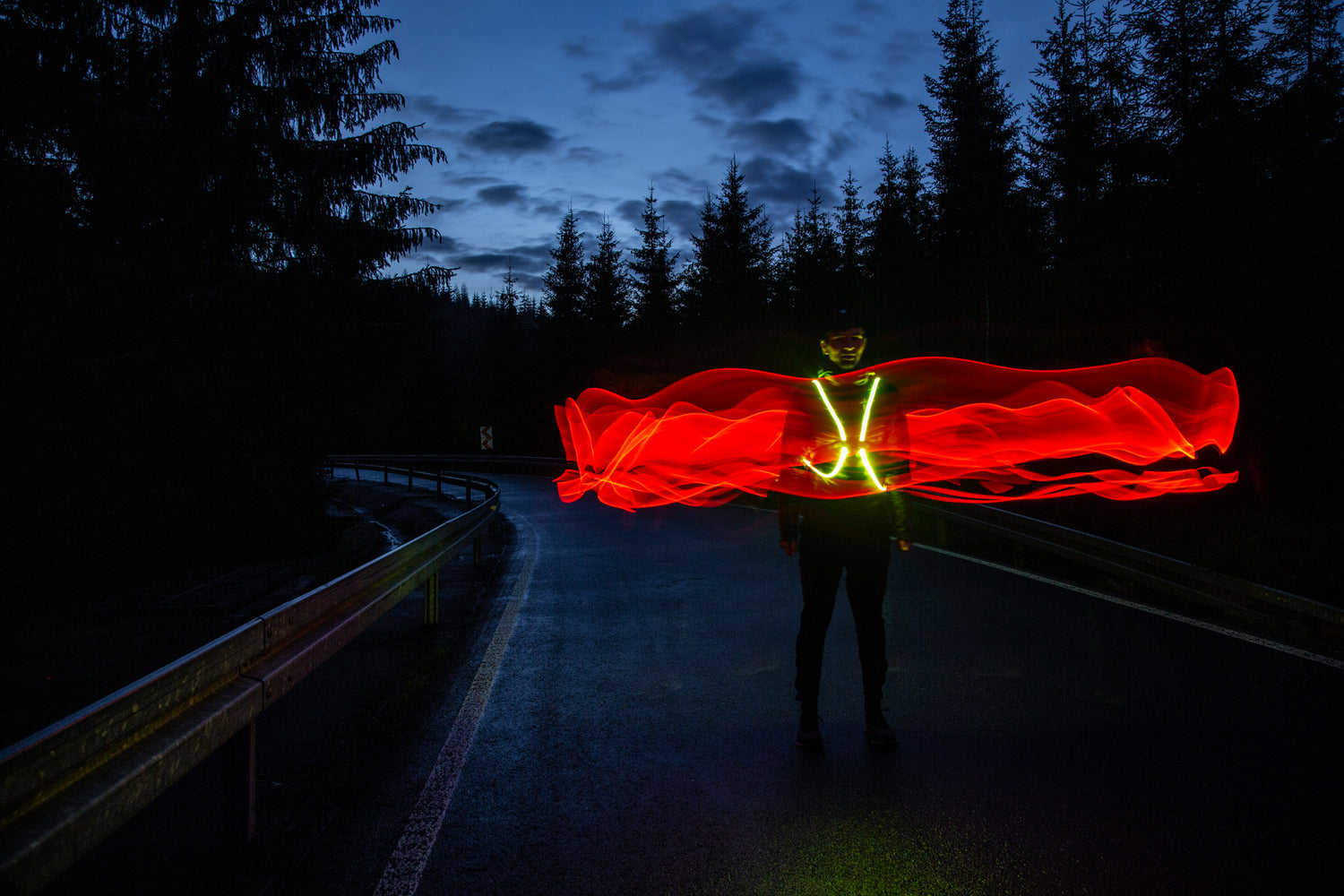 Night Runner with Equiray long exposure
